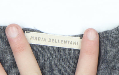 Maria Bellentani Women's Grey Wool Blend Tunic Jumper Size S