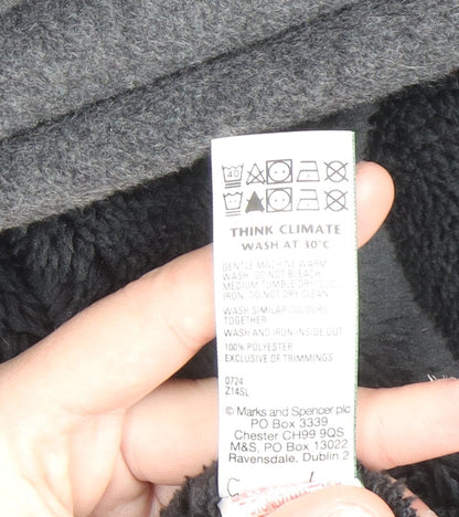 Marks and Spencer Men’s Grey Fleece Hooded Robe 2XL Belted Winter