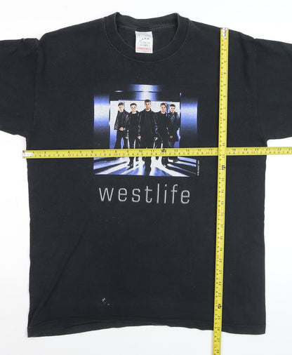 Fruit of the Loom Women Black Westlife 2001 Tour Graphic T-Shirt M