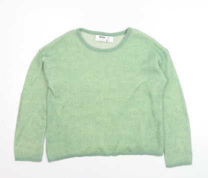 Primark Rita Ora Women's Green XS Mohair Blend Crew Neck Jumper