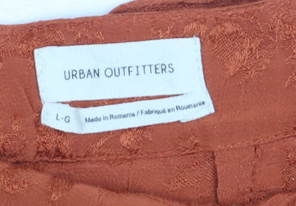 Urban Outfitters Women's Orange Wrap Ruffle Short Skirt Size L