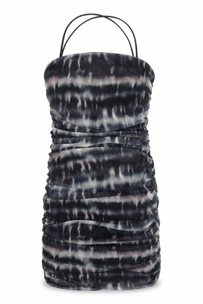 Quiz Women’s Multicoloured Ruched Bodycon Strapless Dress Size 10