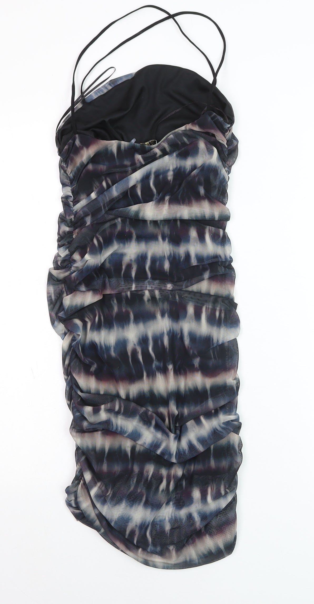 Quiz Women’s Multicoloured Ruched Bodycon Strapless Dress Size 10