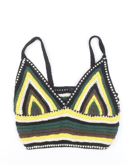 Urban Outfitters Women Multicoloured M Crochet Knit Strappy Crop Top