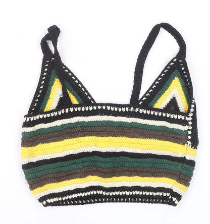 Urban Outfitters Women Multicoloured M Crochet Knit Strappy Crop Top