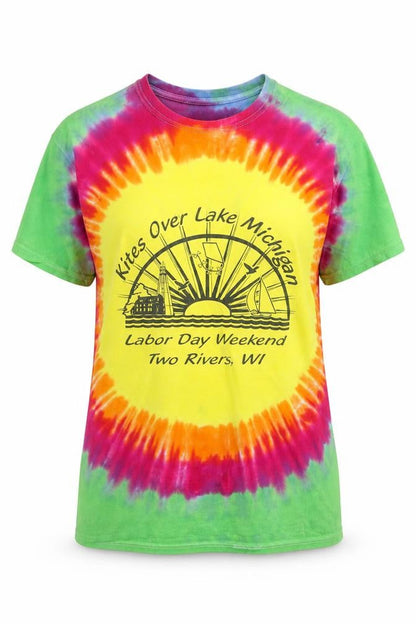 Gildan Women's Multicoloured Tie Dye Cotton T-Shirt Medium