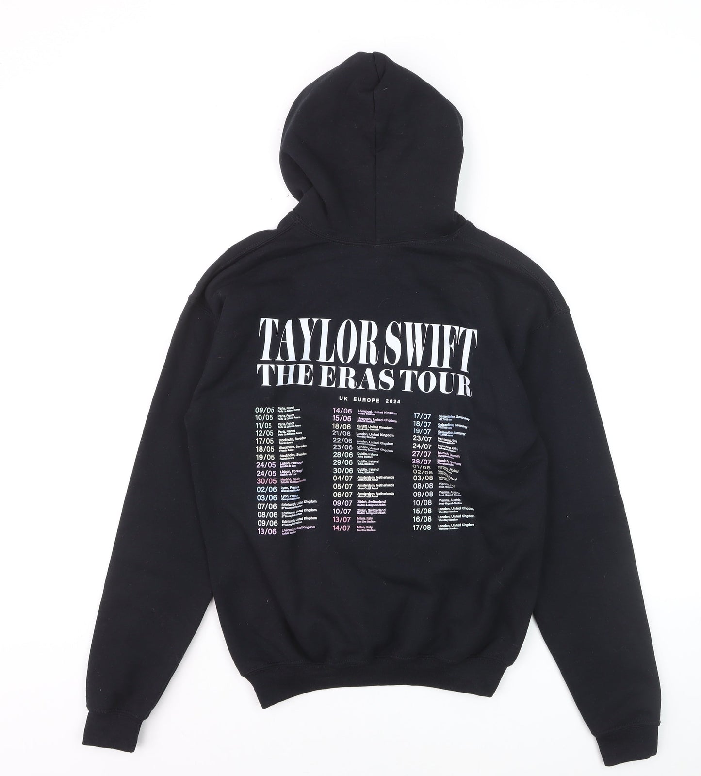Gildan Women Black XL Pullover Hoodie Taylor Swift The Eras Tour Sweatshirt