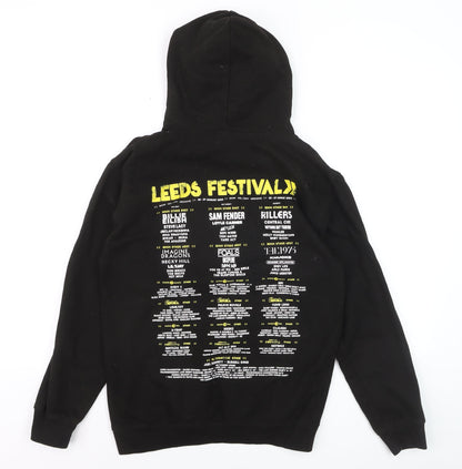AWDis Mens Black Leeds Festival 2023 Pullover Hoodie Size S