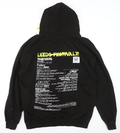 Just Hoods Mens Black XL Pullover Leeds Festival 2022 Hoodie