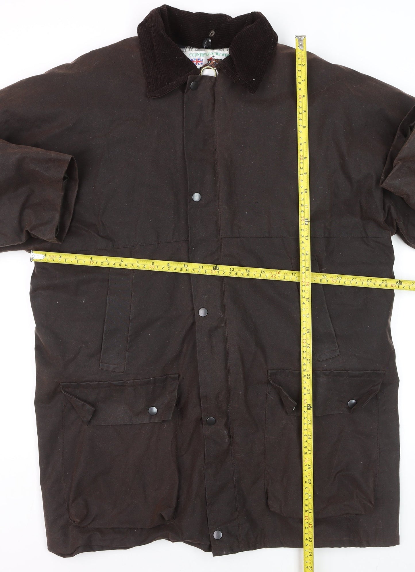 Country Leisure Wear Men’s Brown Waxed Cotton Parka Coat XL