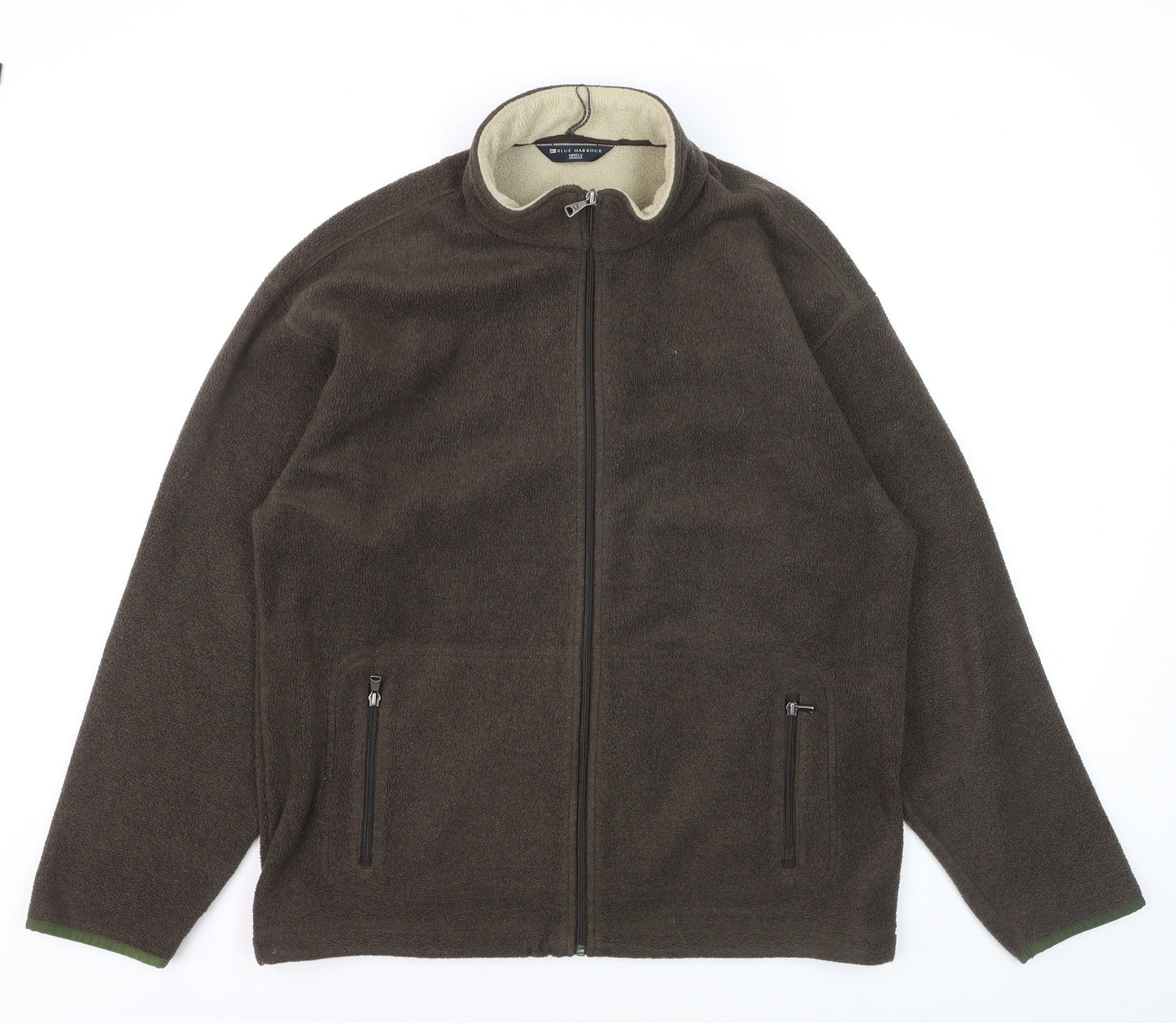 Marks and Spencer Men's Brown Fleece Jacket Medium Full Zip Outdoor