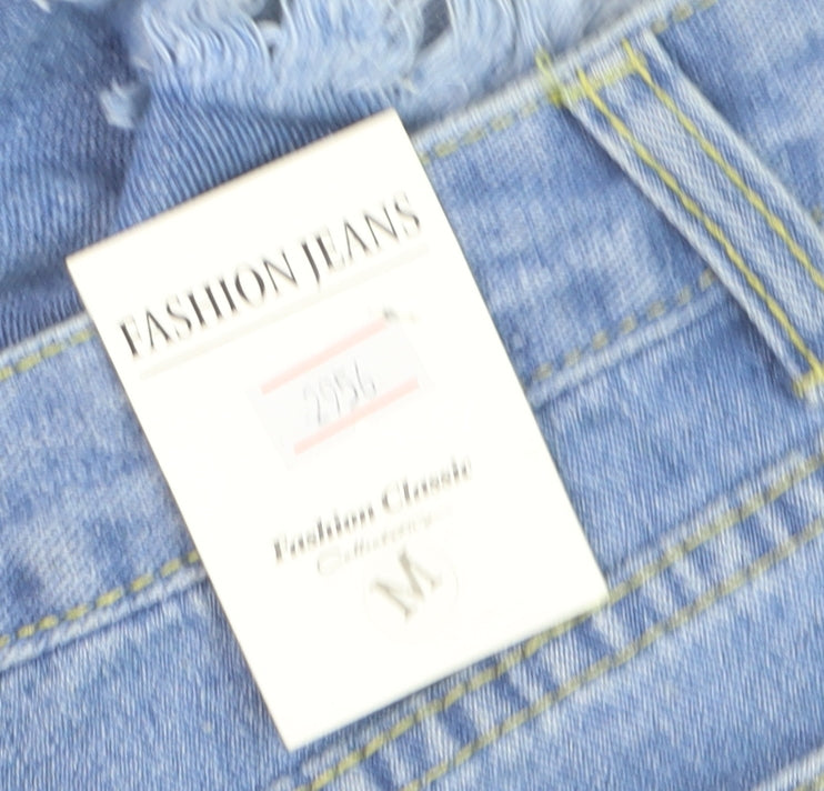 Fashion Jeans Women's Blue Denim Cut-Off Shorts Size M