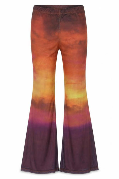 Motel Rocks Womens Multicoloured XS Flared Mesh Trousers