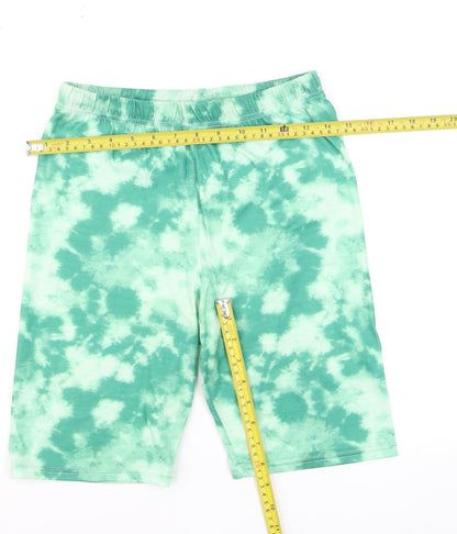 PrettyLittleThing Women’s Green Tie Dye Biker Shorts Size 12