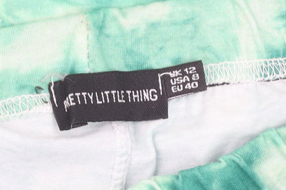 PrettyLittleThing Women’s Green Tie Dye Biker Shorts Size 12