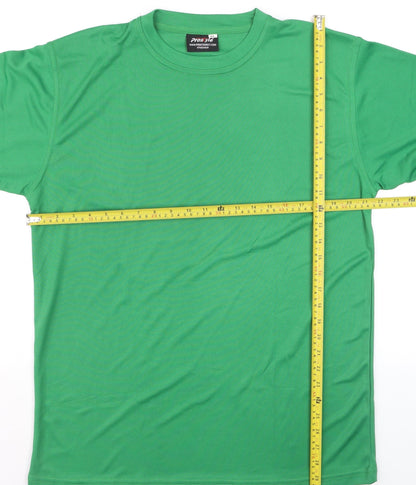 Prostyle Men's Green Crew Neck Short Sleeve T-Shirt XL Polyester