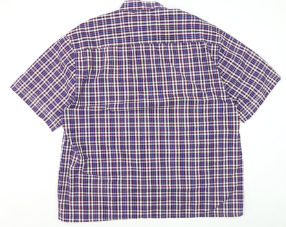 Walker and Hawkes Men's Multicoloured Check 3XL Cotton Short Sleeve Button-Up Shirt