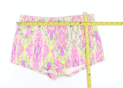 Parisian Collection Womens Multicoloured Size 10 Hot Pants Denim Shorts