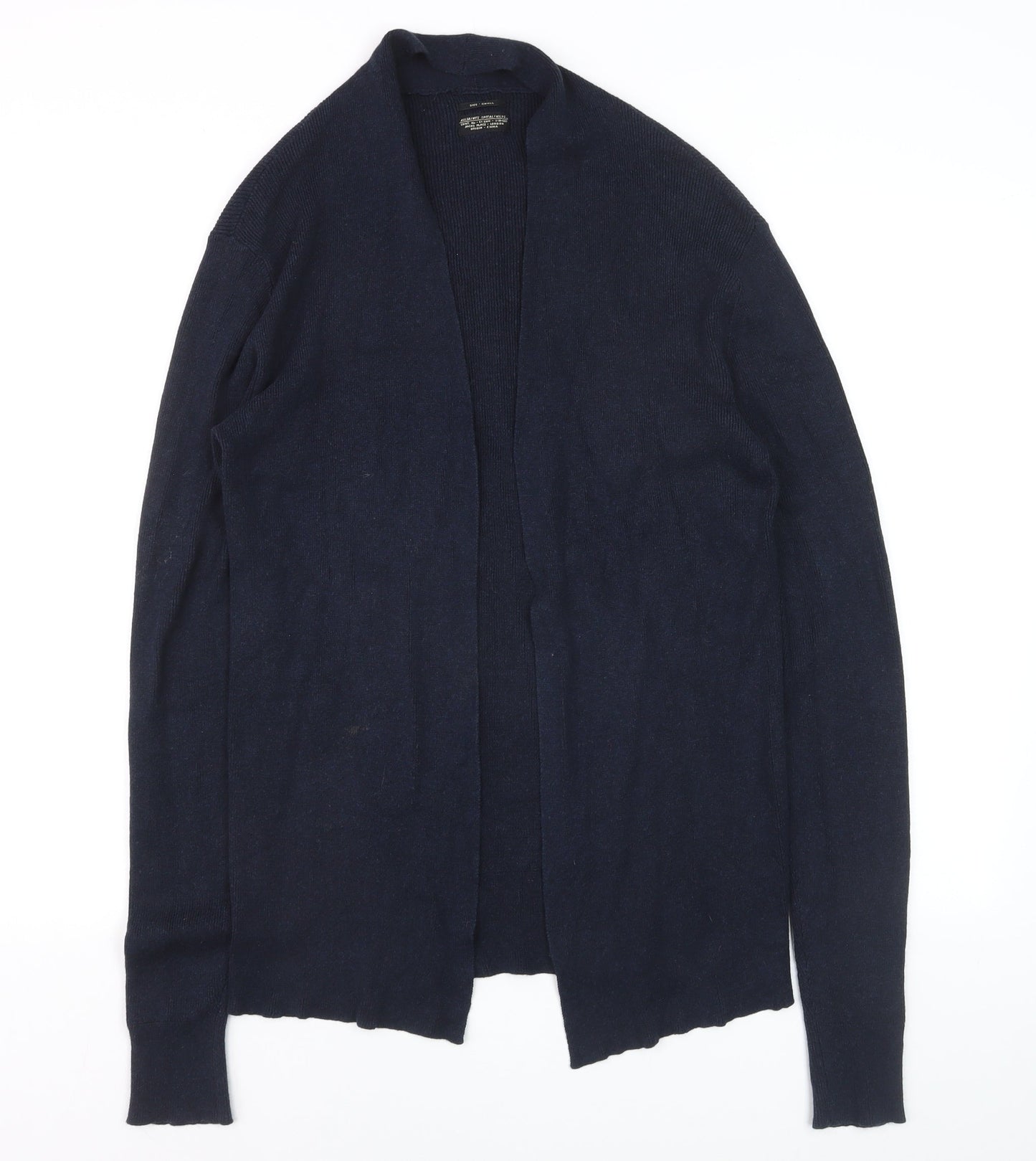 AllSaints Women’s Navy Blue Cotton Cashmere Silk Open Cardigan Small