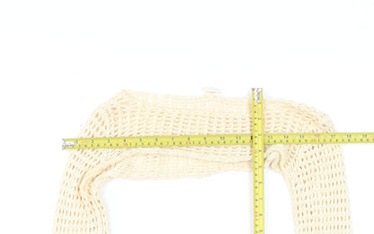 Urban Outfitters Women's Beige Crochet Shrug Jumper Size S