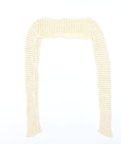 Urban Outfitters Women's Beige Crochet Shrug Jumper Size S