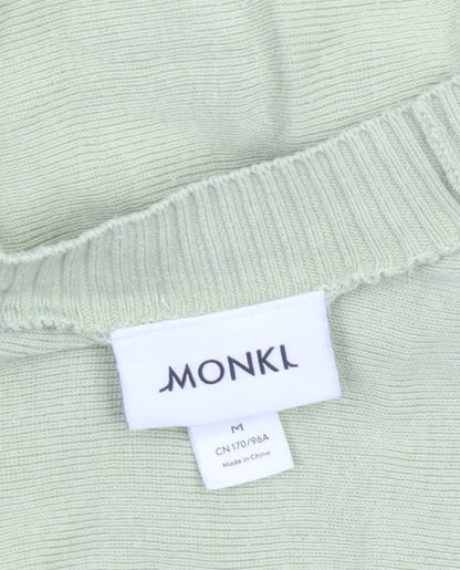 Monki Womens Green Shrug Cardigan Size 12 Cotton Modal Knit