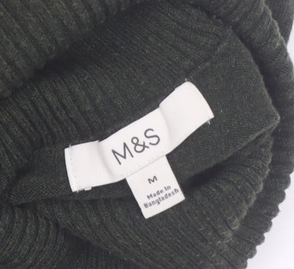 Marks and Spencer Women Green Roll Neck Knit Jumper Size M