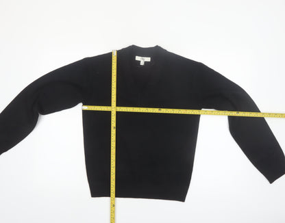 Marks and Spencer Womens Black V-Neck Pullover Jumper XS