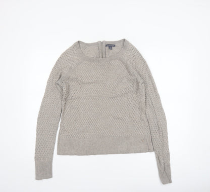 American Eagle Outfitters Women Beige Knit Jumper UK 8-10 Small