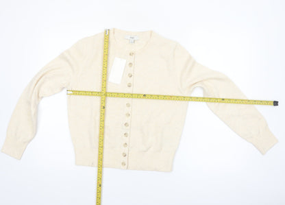 Marks and Spencer Women Beige Cardigan Knit Jumper M