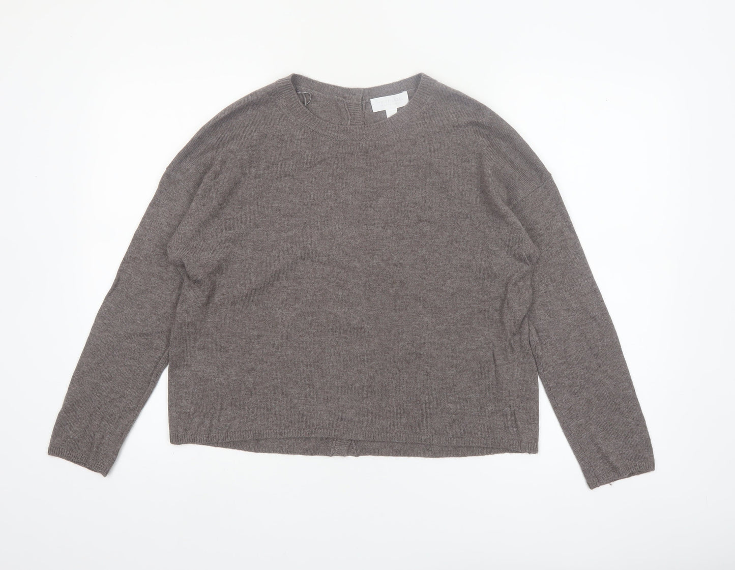 The White Company Women’s Brown Wool Cashmere Button Back Cardigan UK 10