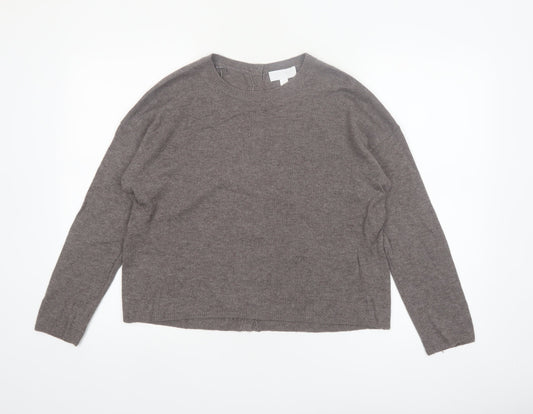 The White Company Women’s Brown Wool Cashmere Button Back Cardigan UK 10