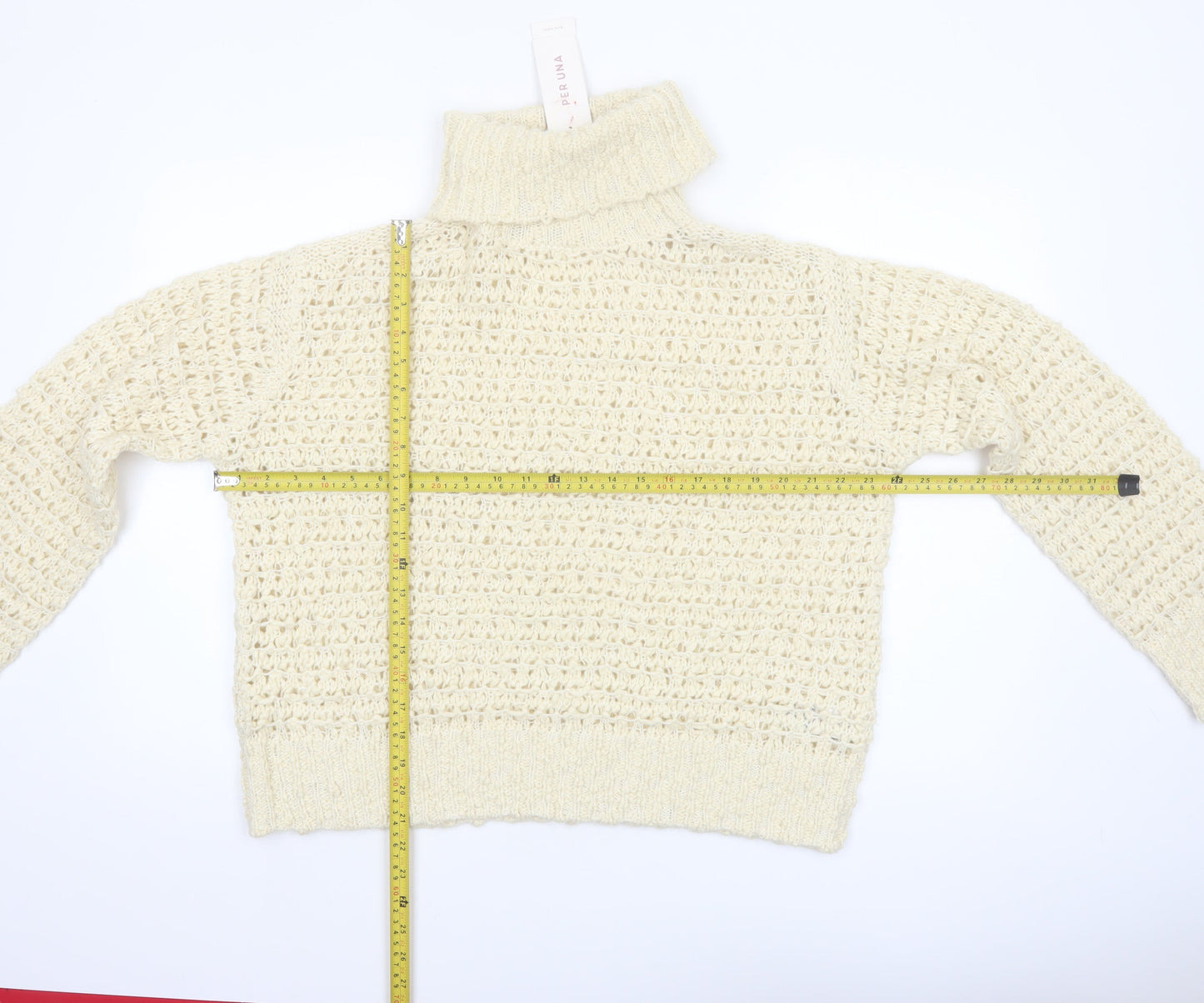Marks and Spencer Per Una Women’s Ivory Roll Neck Chunky Knit Jumper M