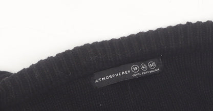 Atmosphere Women’s Black Cotton Short Sleeve Cable Knit Cardigan Size 14