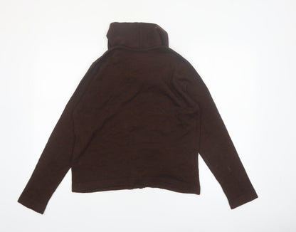 Marks and Spencer Women's Brown M Collared Knit Cardigan