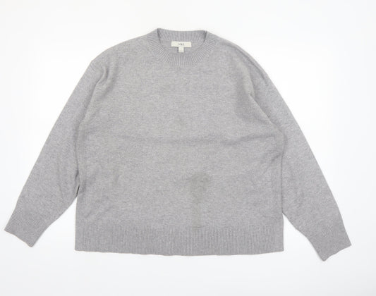Marks and Spencer Womens Grey Wool Crew Neck Pullover Jumper L