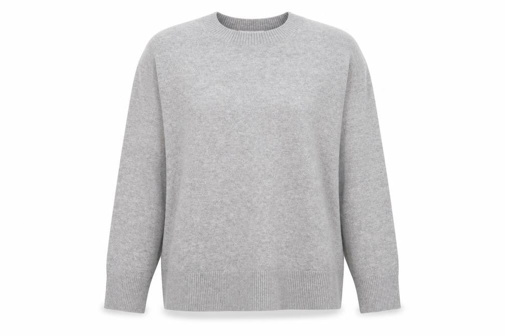 Marks & Spencer Womens Grey Wool Crew Neck Pullover Jumper L
