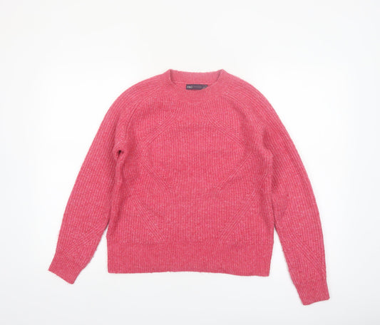 Marks and Spencer Womens Pink XS Crew Neck Knit Pullover Jumper