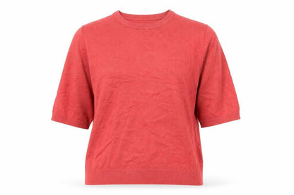 La Redoute Women Red Short Sleeve Knit Jumper Size M
