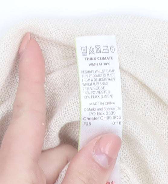 Marks and Spencer Women’s Beige Knit Sleeveless Vest Size 16