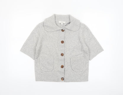 Marks and Spencer Women’s Grey Collared Knit Cardigan XS
