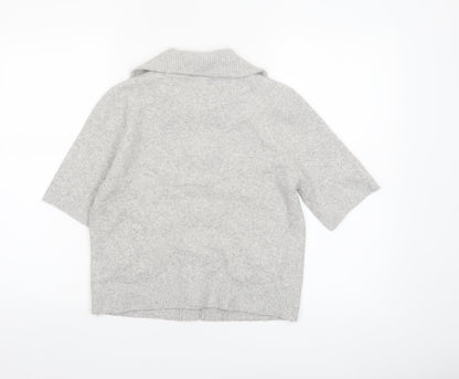 Marks and Spencer Women’s Grey Collared Knit Cardigan XS