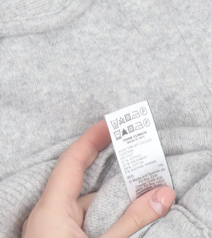 Marks and Spencer Women’s Grey Collared Knit Cardigan XS
