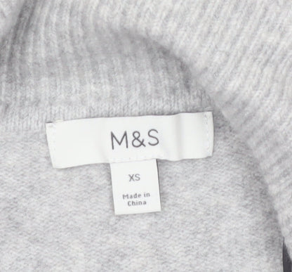Marks and Spencer Women’s Grey Collared Knit Cardigan XS