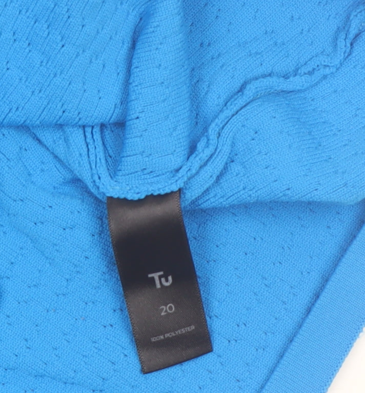 Tu Women’s Blue Camisole Tank Top Size 20 Button Detail