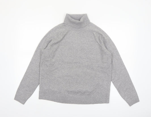 Marks and Spencer Womens Grey Roll Neck Jumper Size M