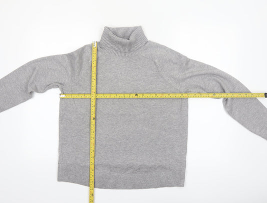 Marks and Spencer Womens Grey Roll Neck Jumper Size M