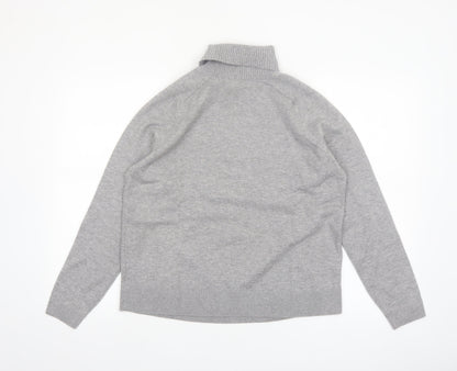 Marks and Spencer Womens Grey Roll Neck Jumper Size M