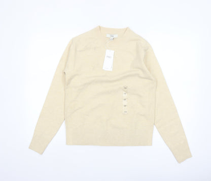 Marks and Spencer Women’s Beige XS Crew Neck Pullover Jumper