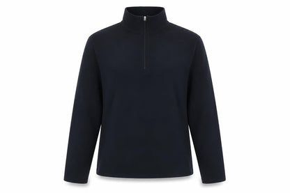 Lands' End Women's Black 1/2 Zip Fleece Sweatshirt Size M 10-12